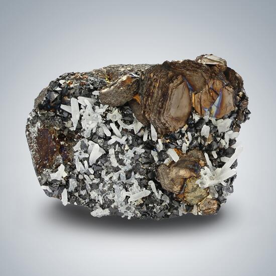Pyrrhotite With Sphalerite & Quartz