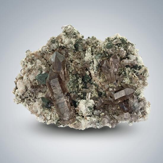 Smoky Quartz & Adularia