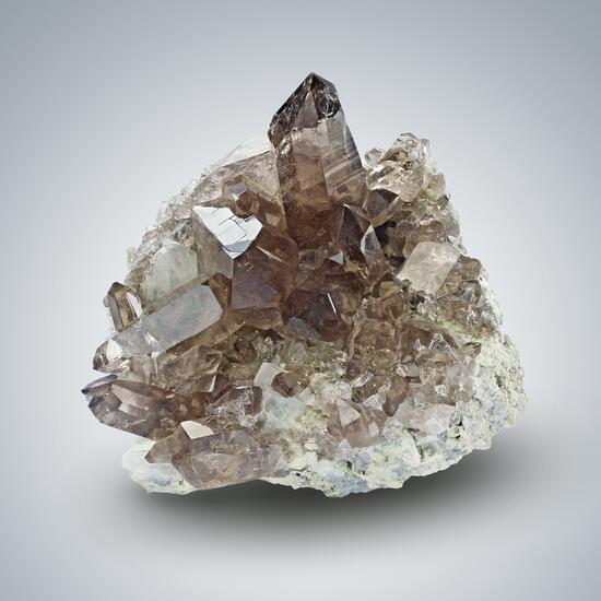 Smoky Quartz & Adularia
