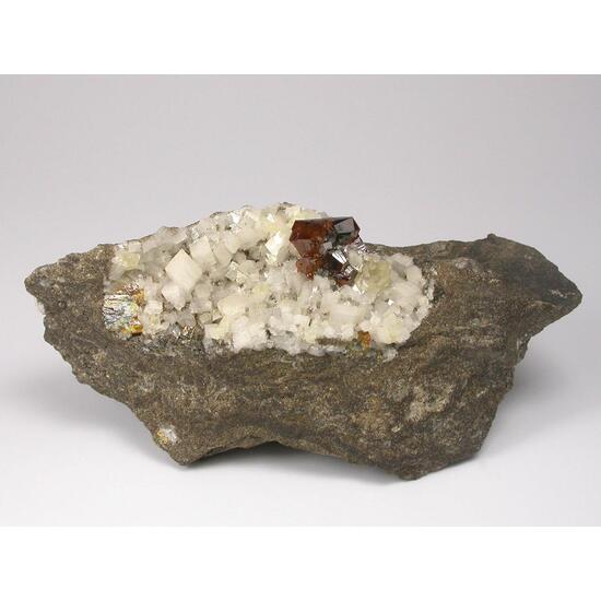 Sphalerite & Calcite On Dolomite