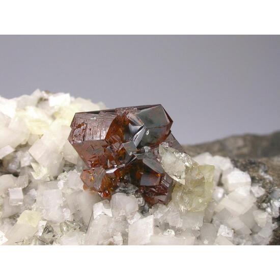 Sphalerite & Calcite On Dolomite