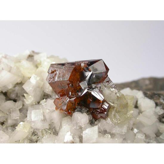 Sphalerite & Calcite On Dolomite