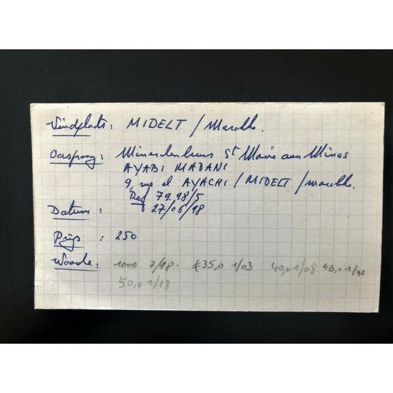 Azurite On Baryte & Fluorite