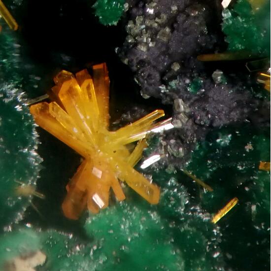 Kasolite On Malachite