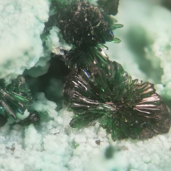 Libethenite On Chrysocolla