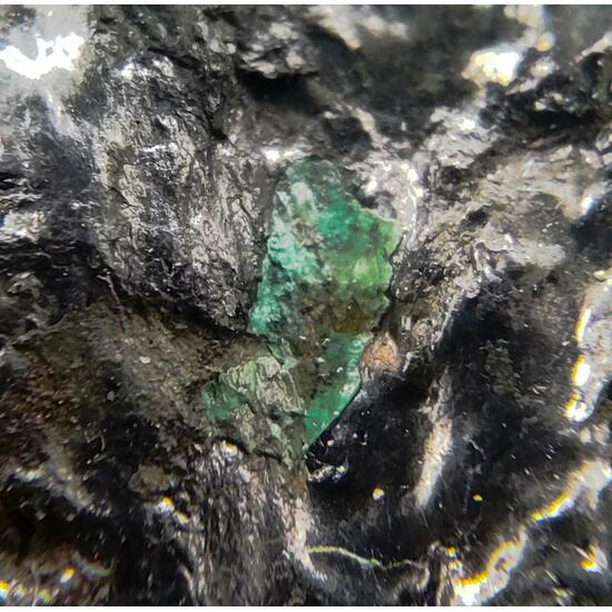 Malachite On Graphite