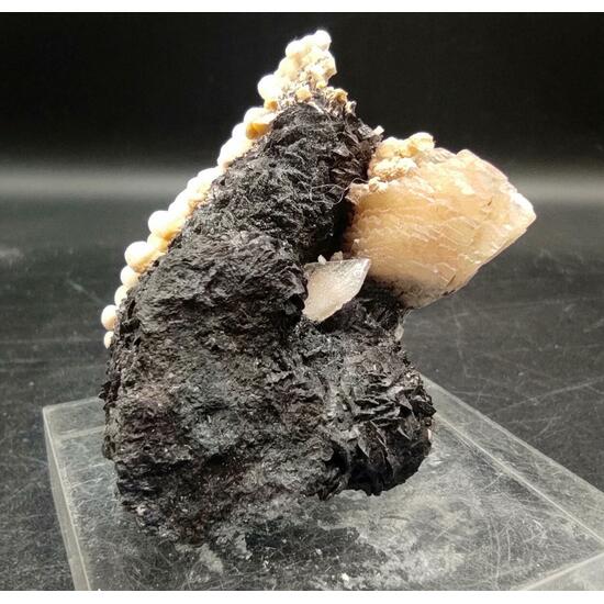 Aragonite & Calcite On Siderite