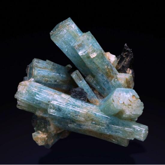 Aquamarine & Schorl